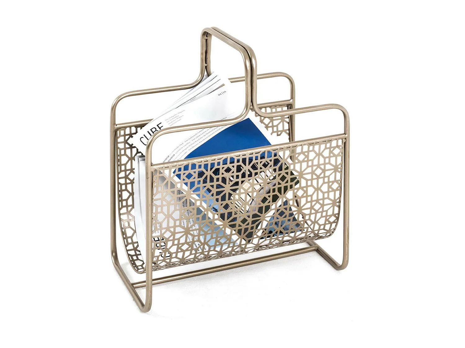 Porte-Revues en Métal "Magazines" 45cm Bronze