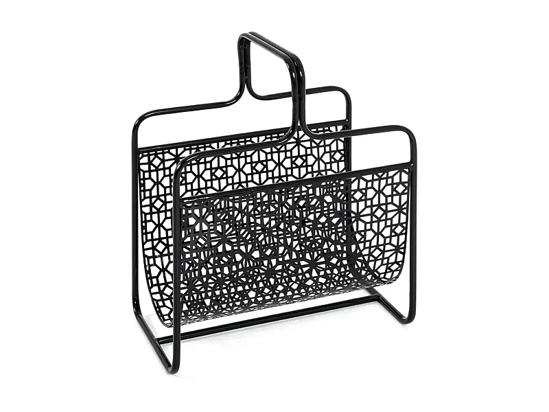 Porte-Revues en Métal "Magazines" 45cm Noir