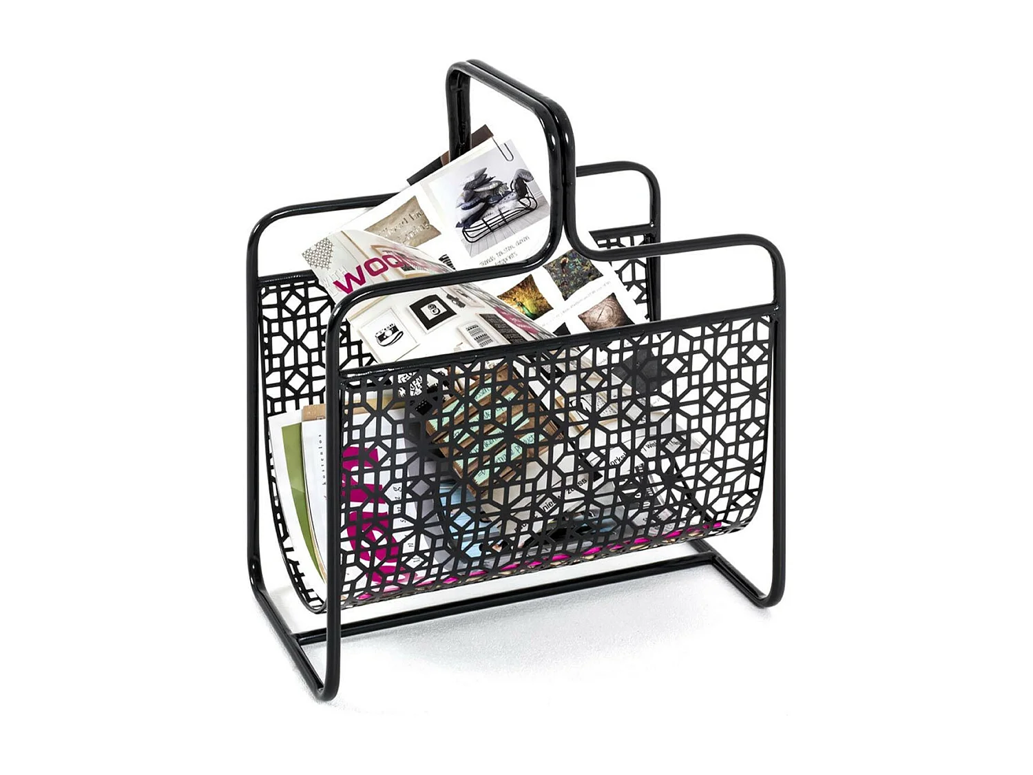 Porte-Revues en Métal "Magazines" 45cm Noir