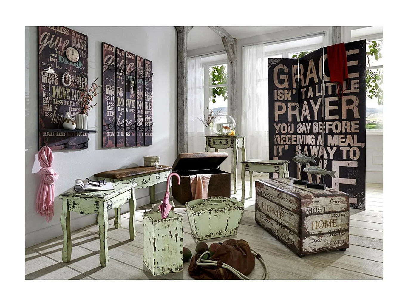 Porte-Revues Vintage "Bysas" 45cm Naturel