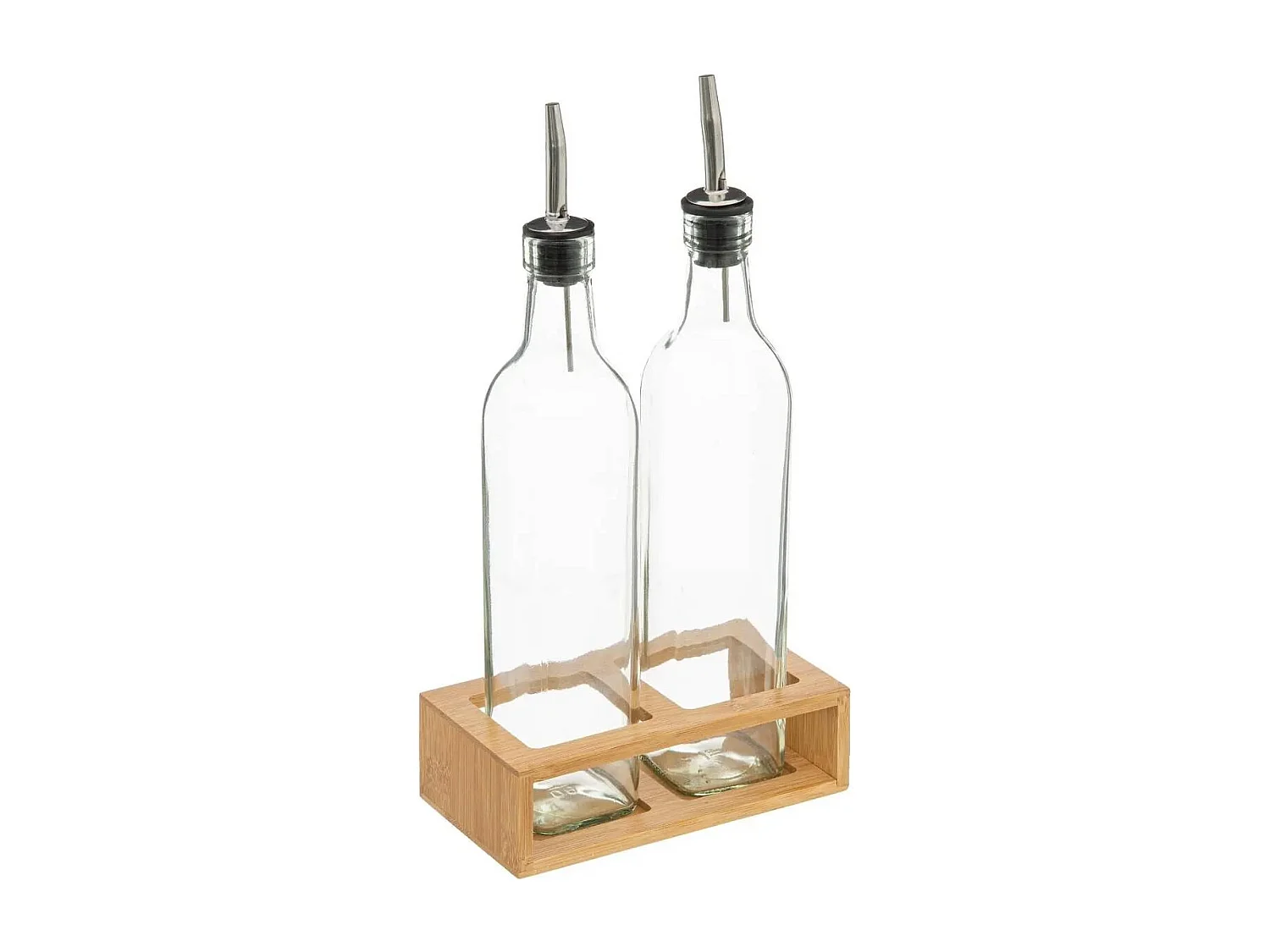 Set Huile & Vinaigre "Bambou" 32cm Transparent