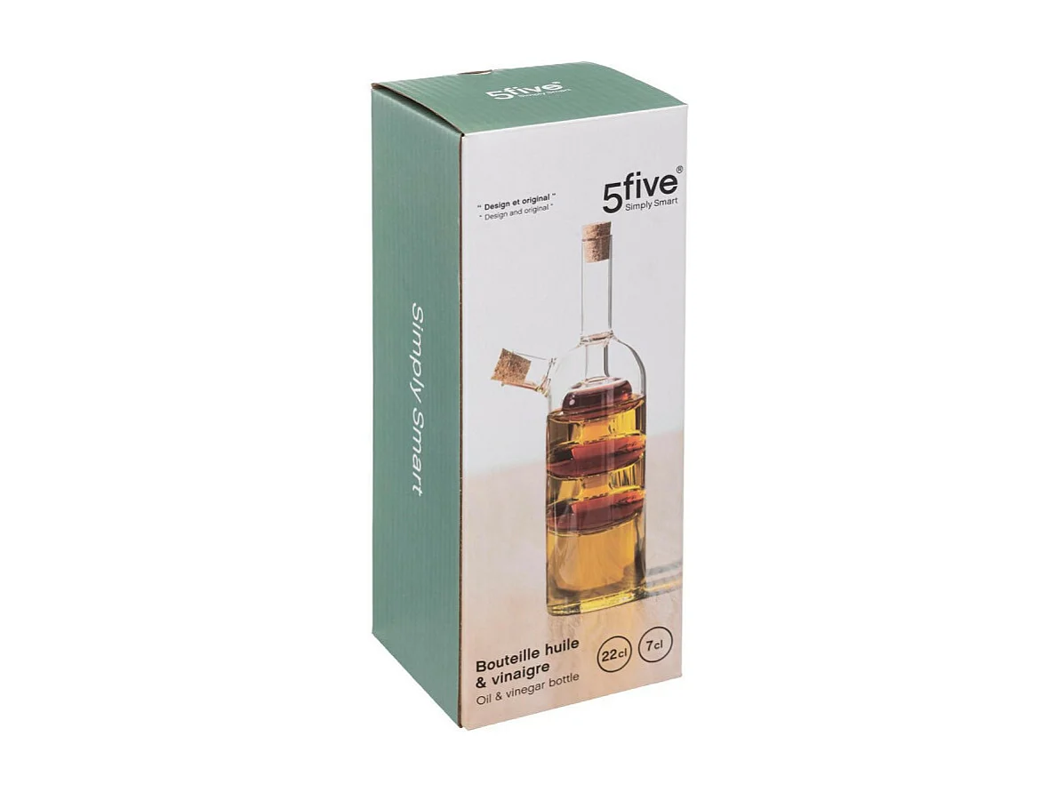 Bouteille Huile & Vinaigre 2 en 1 "Design" 21cm