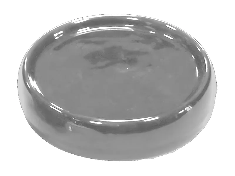 Porte Savon en Céramique "Bullea" 10cm Gris Clair