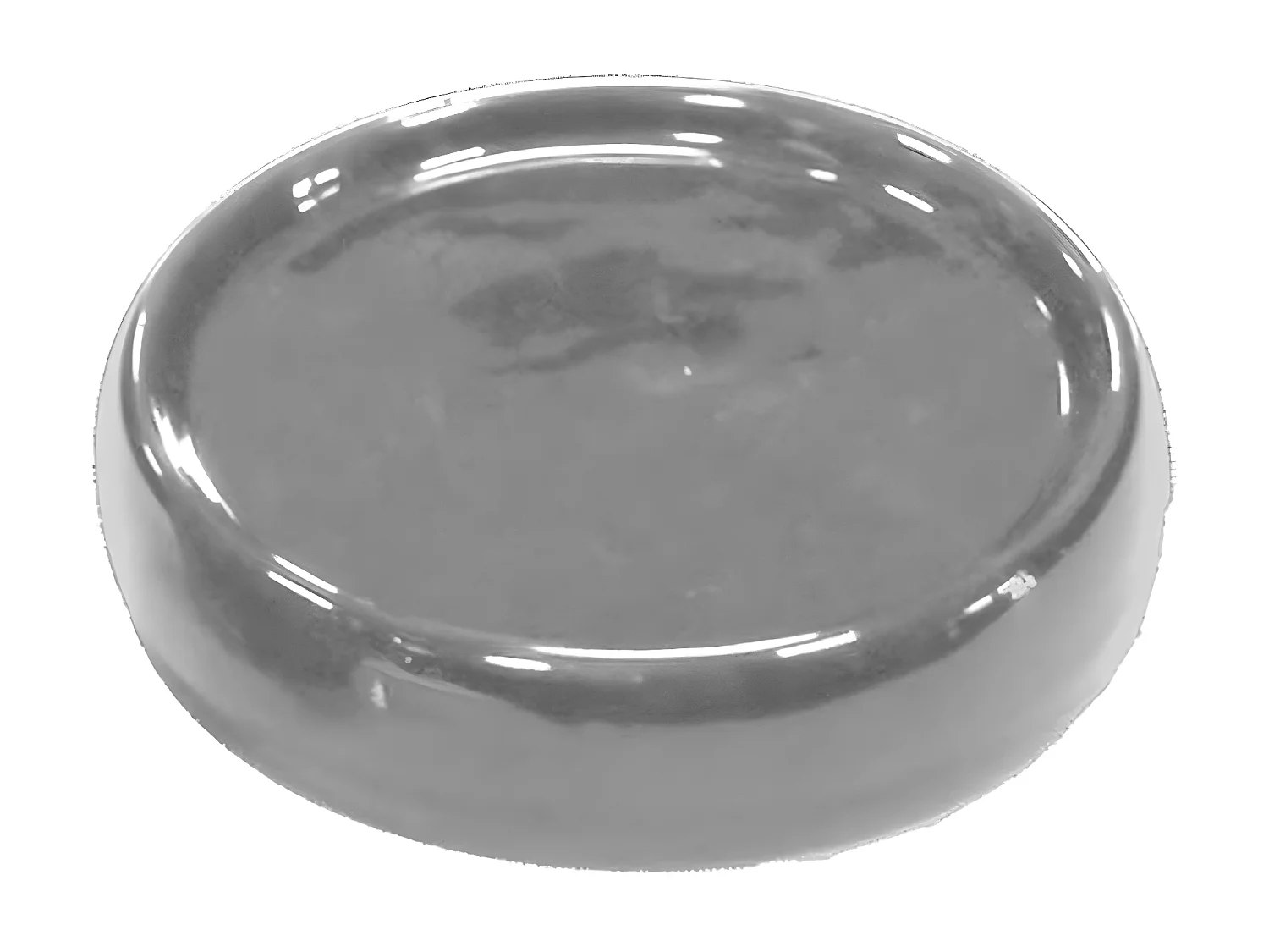 Porte Savon en Céramique "Bullea" 10cm Gris Clair