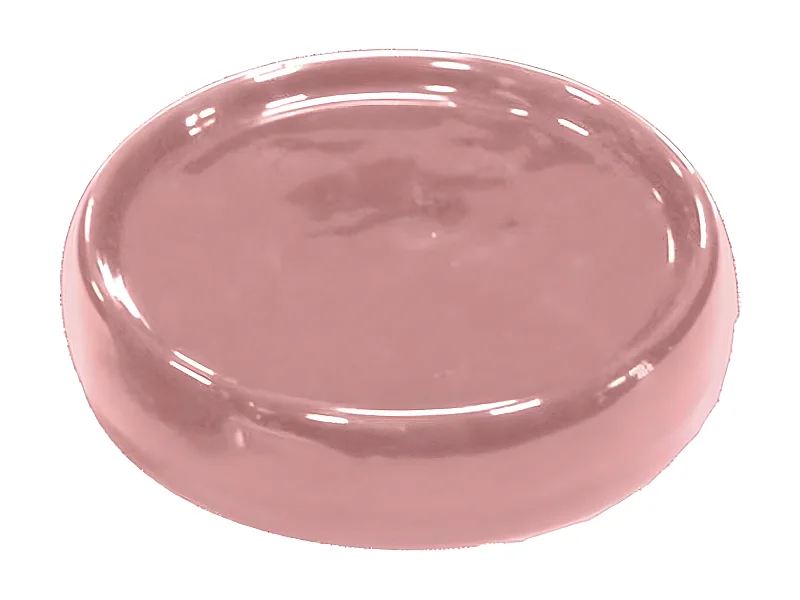 Porte Savon en Céramique "Bullea" 10cm Rose Poudré