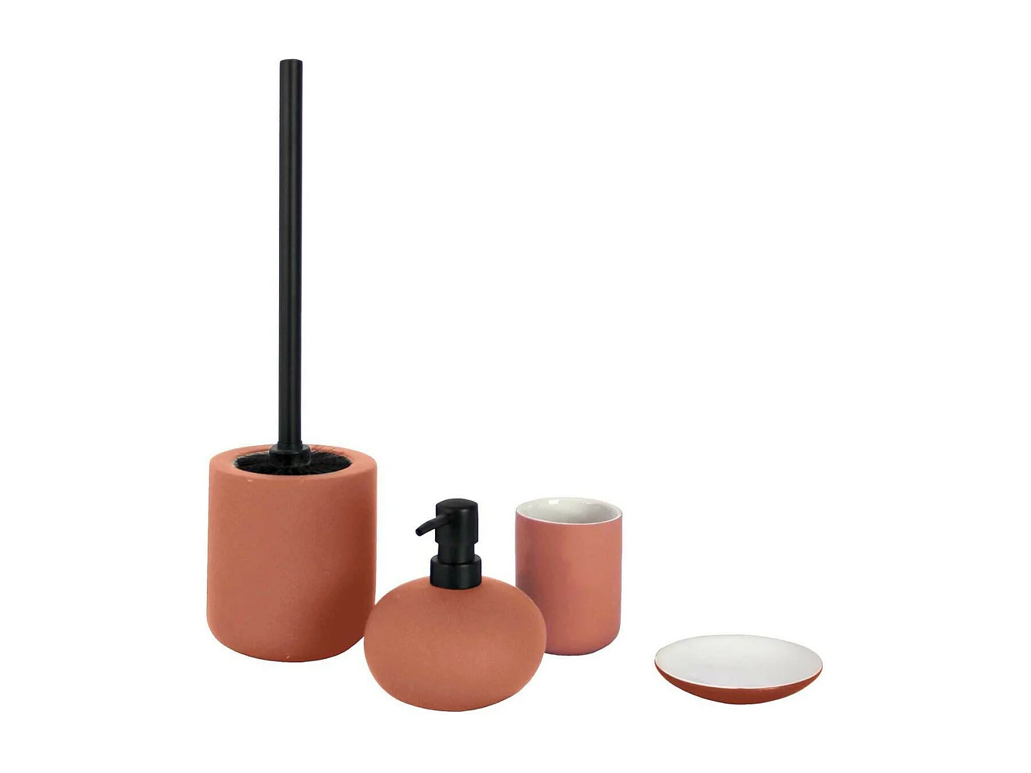 Porte Savon Uni Soft Touch "Mambo" 11cm Terracotta