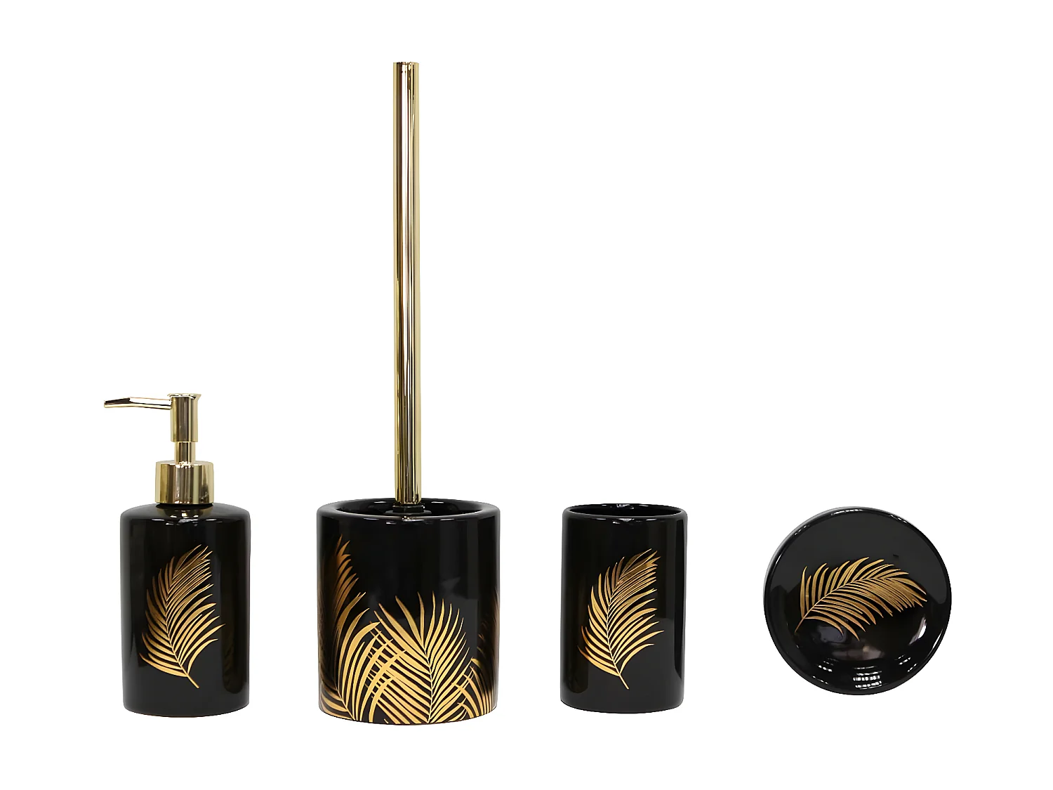 Porte Savon Imprimé "Orbella" 11cm Noir