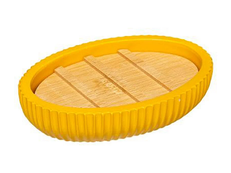 Porte Savon Design "Modern" 12cm Moutarde