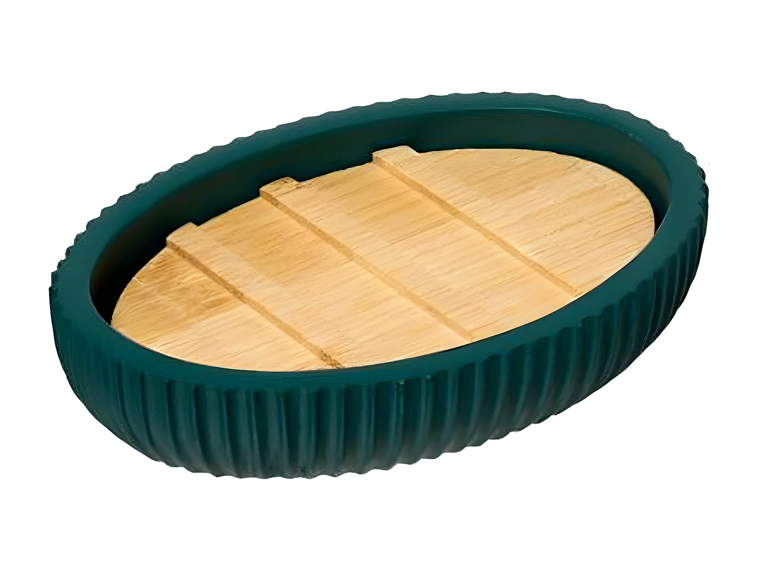 Porte Savon Design "Modern" 12cm Pétrole