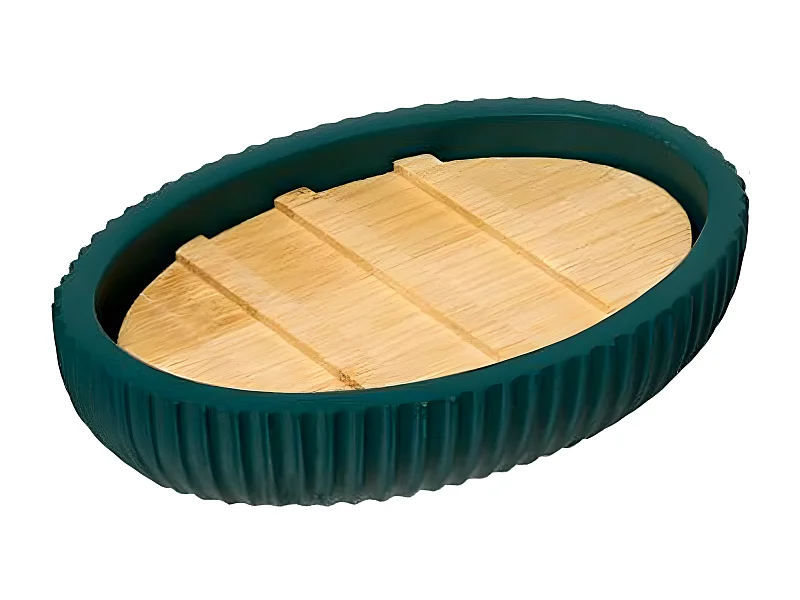 Porte Savon Design "Modern" 12cm Pétrole