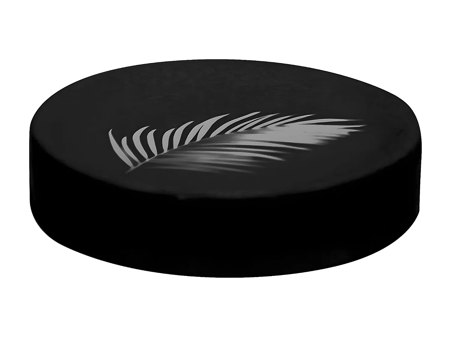 Porte Savon Imprimé "Orbella" 11cm Noir & Argent