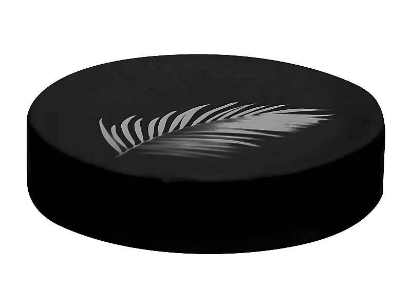 Porte Savon Imprimé "Orbella" 11cm Noir & Argent