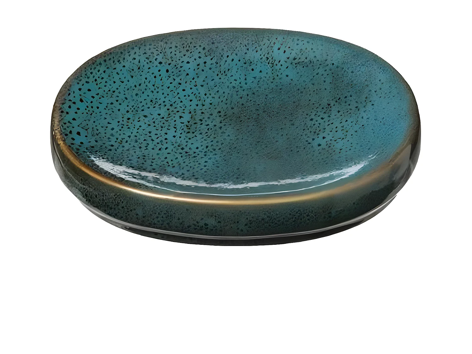 Porte Savon Céramique "Green Harmony" 14cm Vert