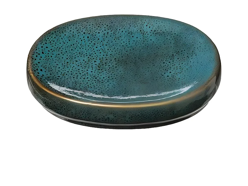 Porte Savon Céramique "Green Harmony" 14cm Vert