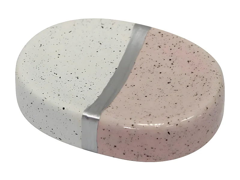 Porte Savon Céramique Design "Skyline" 26cm Rose