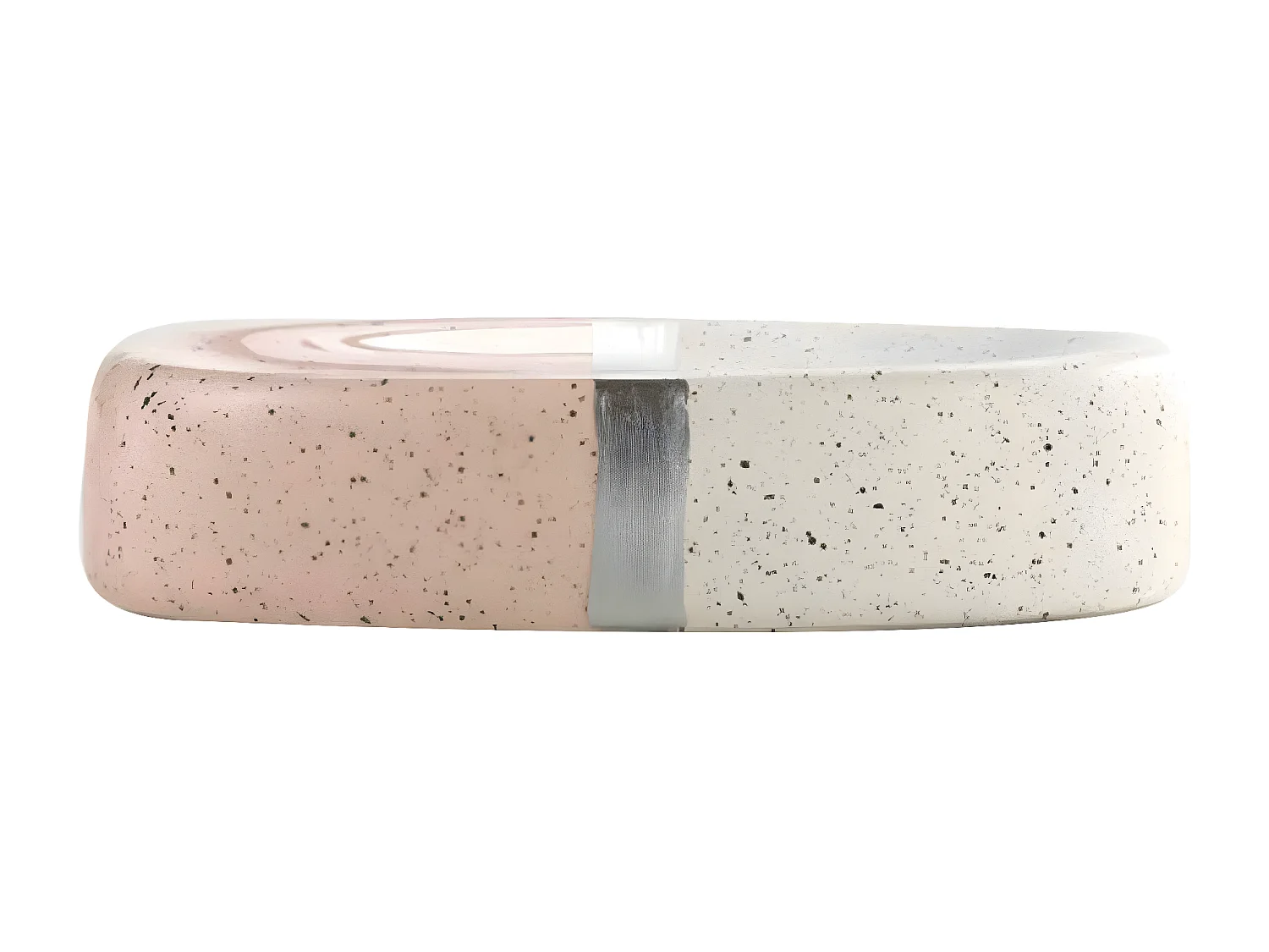 Porte Savon Céramique Design "Skyline" 26cm Rose