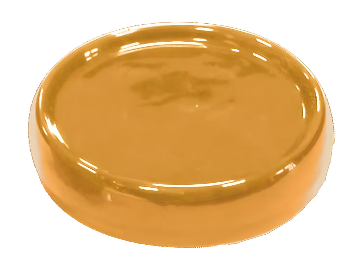 Porte Savon en Céramique "Bullea" 10cm Ocre