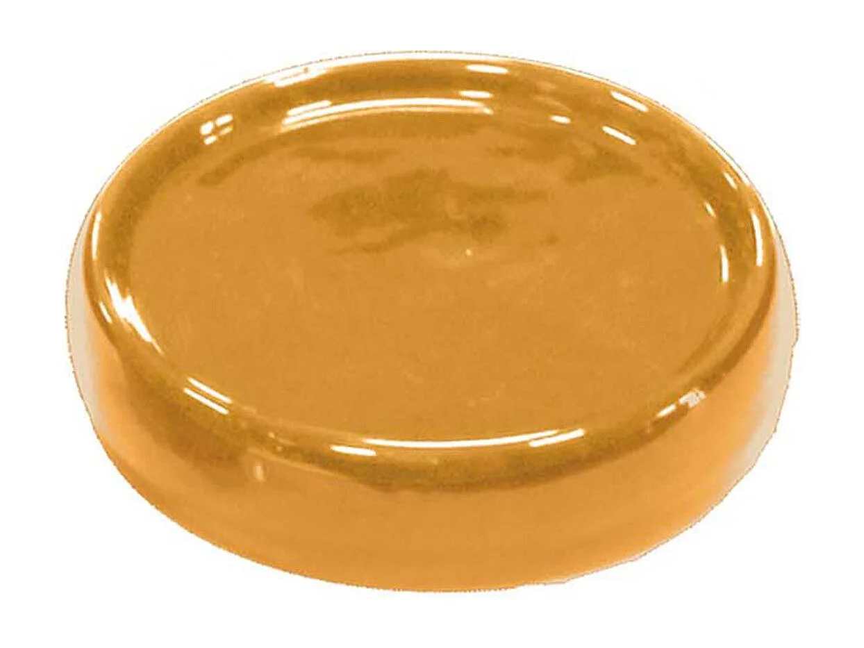 Porte Savon en Céramique "Bullea" 10cm Ocre