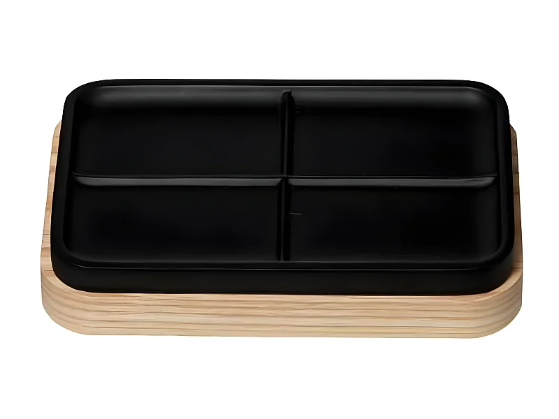 Porte Savon en Résine "Natureo" 13cm Noir