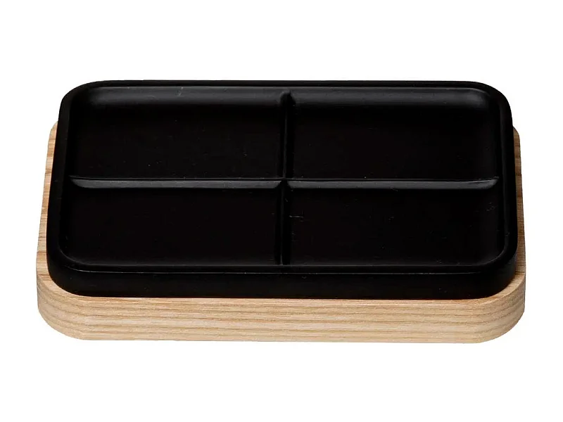 Porte Savon en Résine "Natureo" 13cm Noir