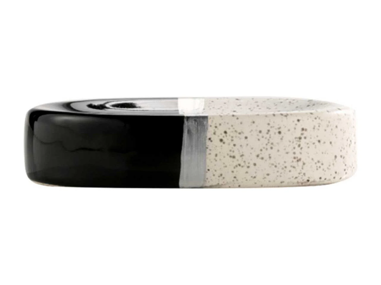 Porte Savon Céramique Design "Skyline" 26cm Noir