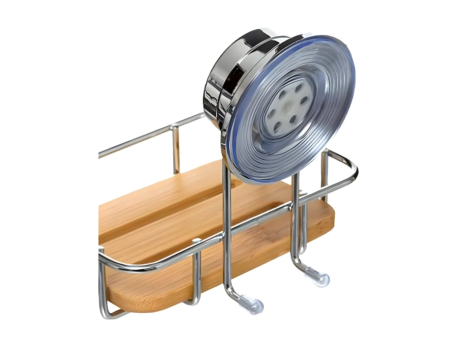 Porte Savon à Ventouse "Bambou" 14cm Naturel