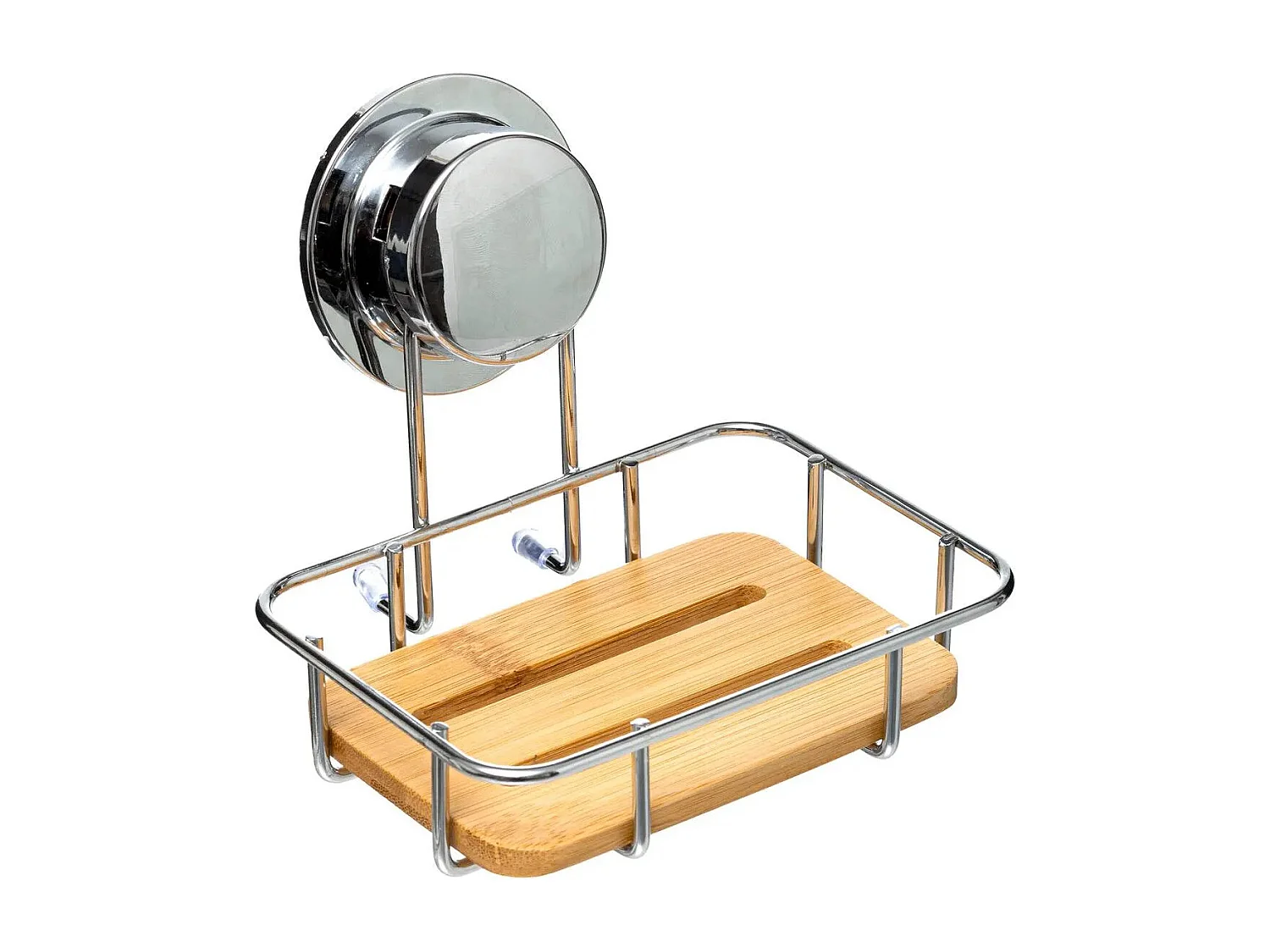 Porte Savon à Ventouse "Bambou" 14cm Naturel