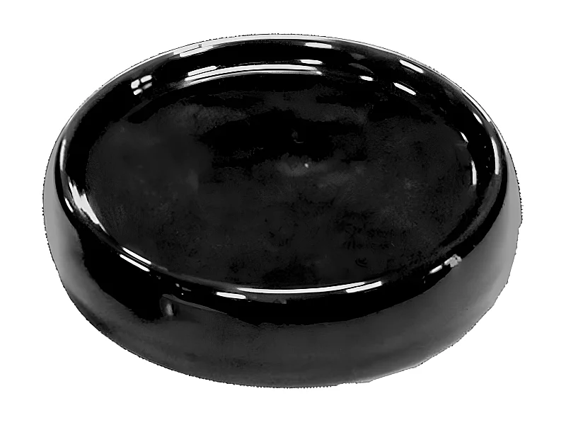Porte Savon en Céramique "Bullea" 10cm Noir