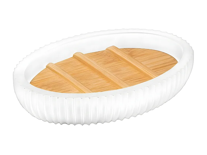 Porte Savon Déco "Natureo" 12cm Blanc