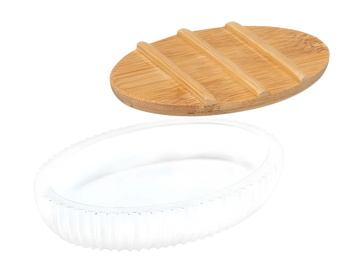 Porte Savon Déco "Natureo" 12cm Blanc