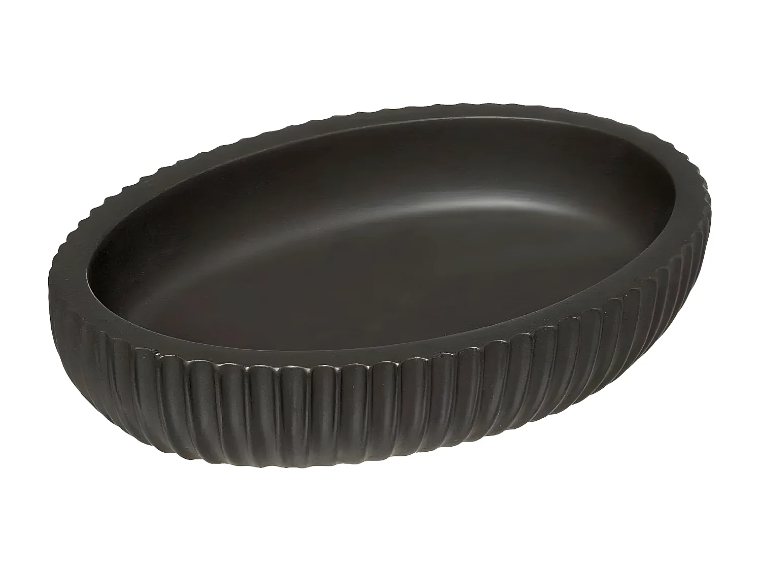 Porte Savon Déco "Natureo" 12cm Charbon