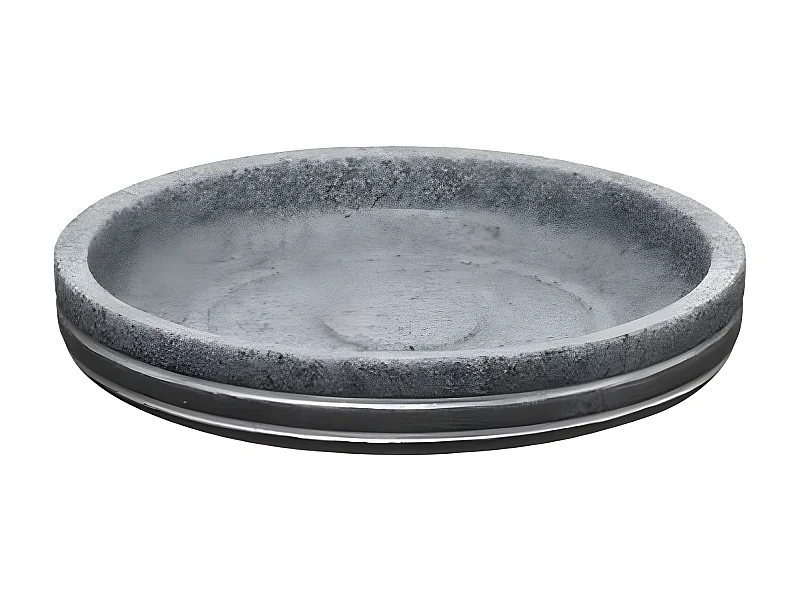 Porte Savon en Résine "Venty" 12cm Gris