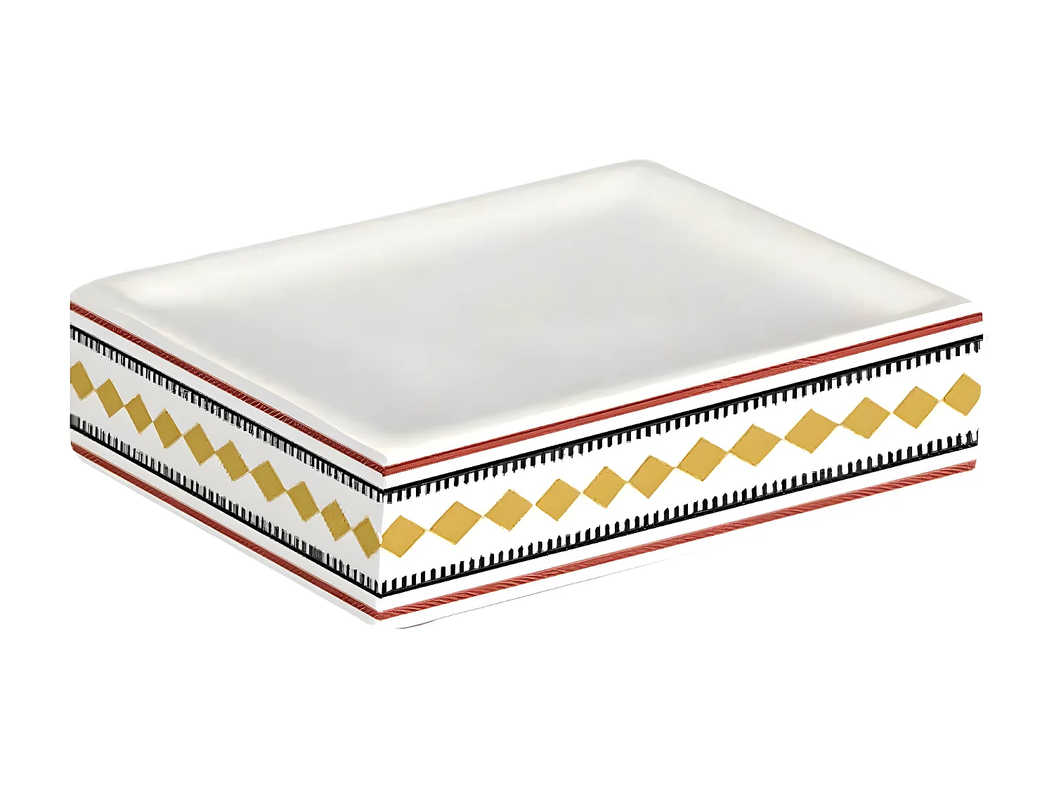 Porte Savon Imprimé "Esteban" 11cm Blanc