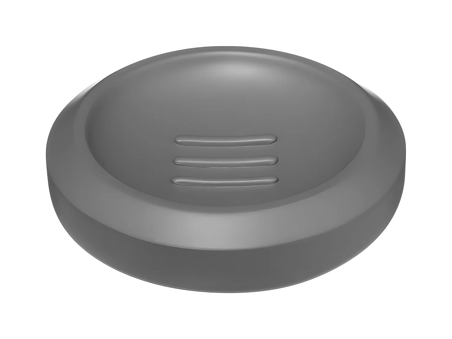 Porte Savon Rond "Trio" 12cm Gris