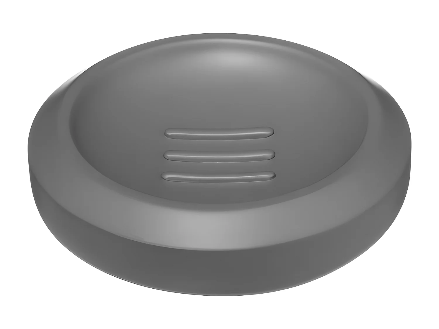 Porte Savon Rond "Trio" 12cm Gris