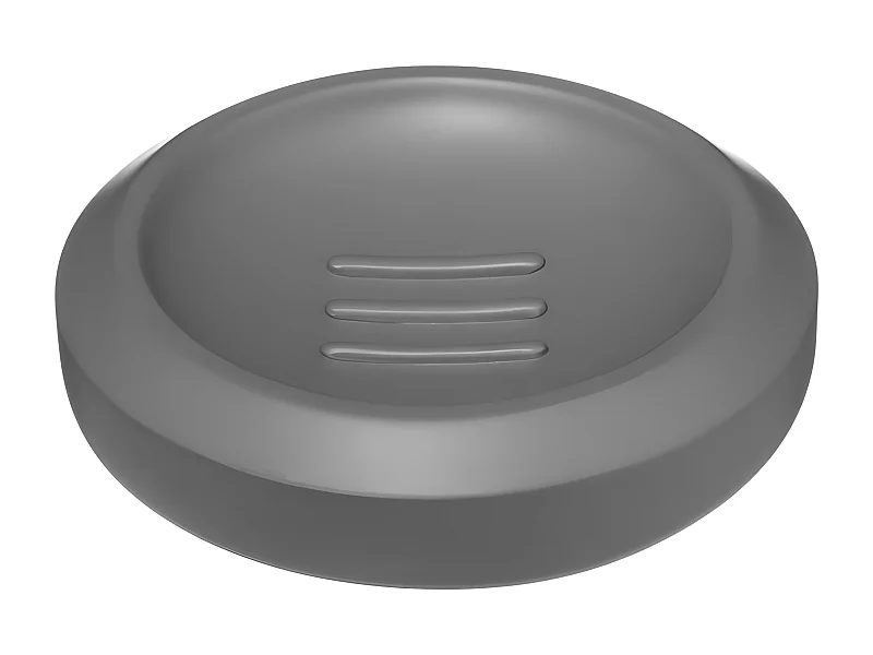 Porte Savon Rond "Trio" 12cm Gris