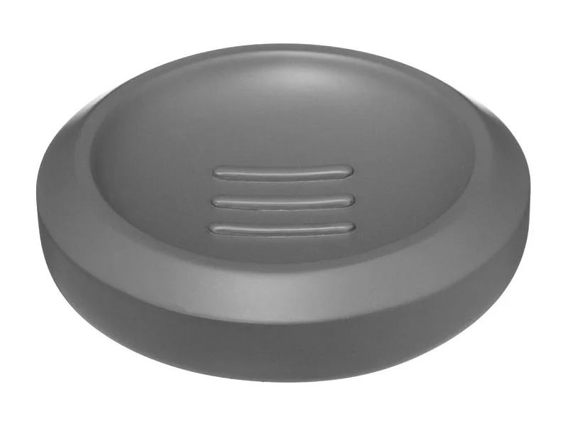 Porte Savon Rond "Trio" 12cm Gris