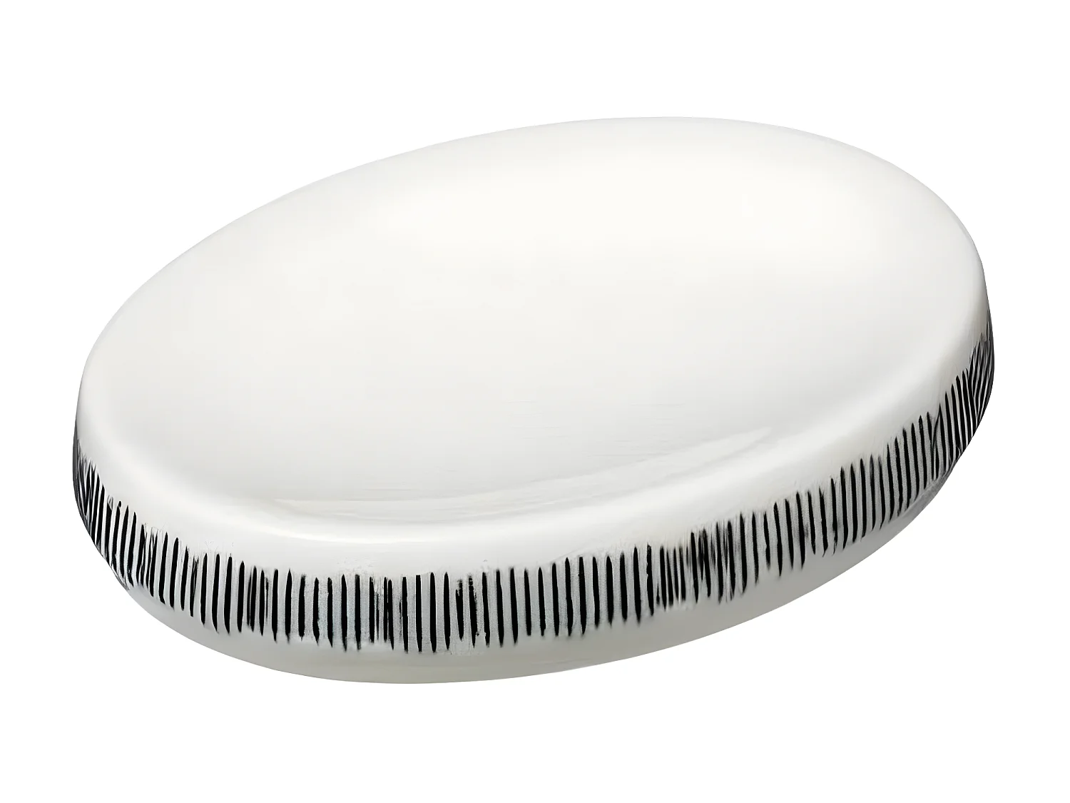 Porte Savon à Motifs "Masai" 12cm Blanc