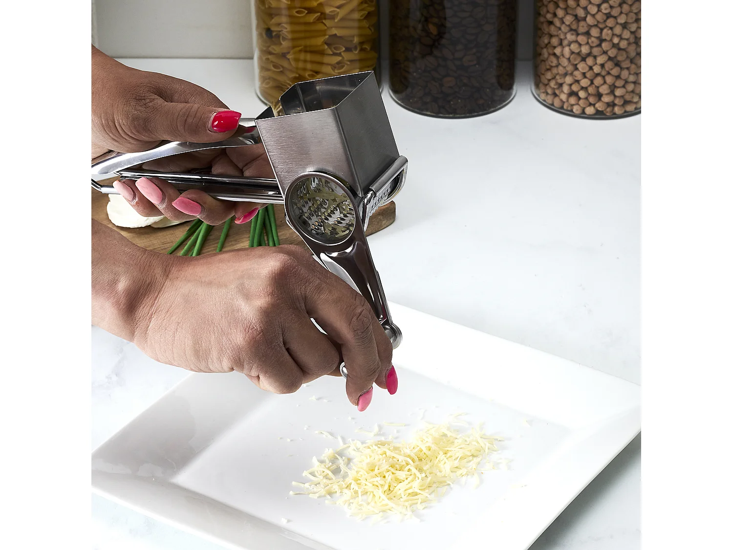 Rape A Fromage A Manivelle Inox Argent