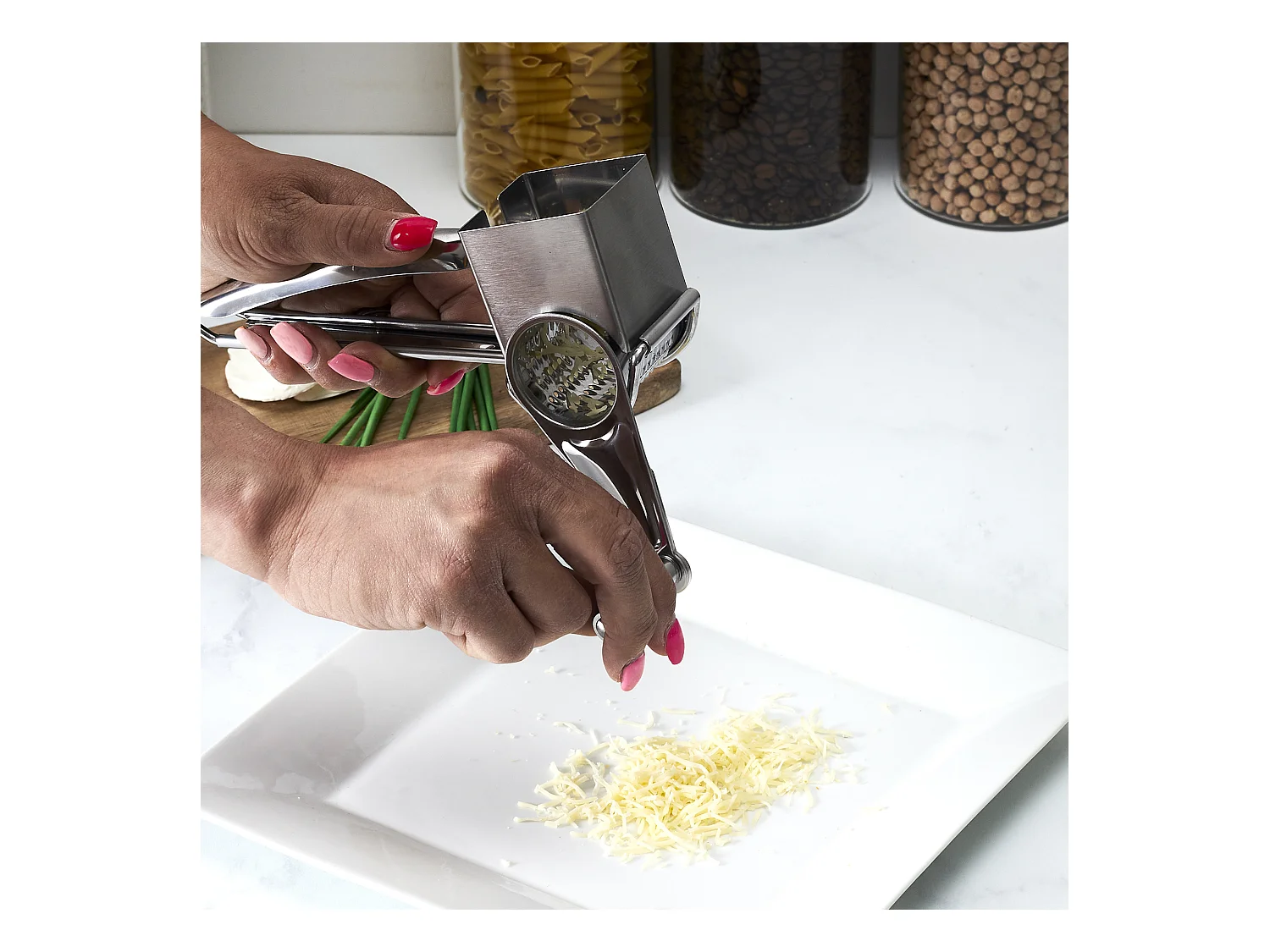 Rape A Fromage A Manivelle Inox Argent