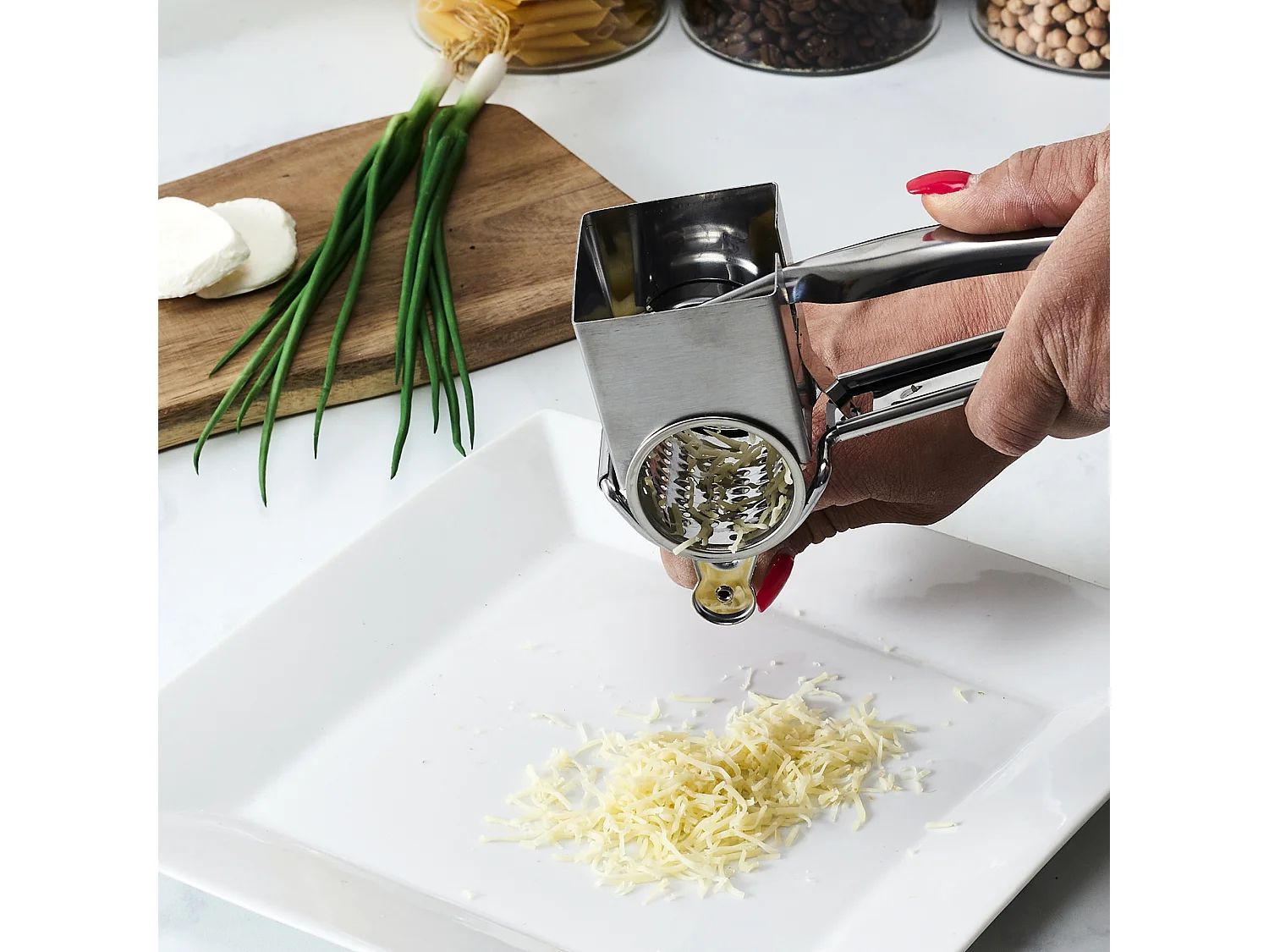 Rape A Fromage A Manivelle Inox Argent