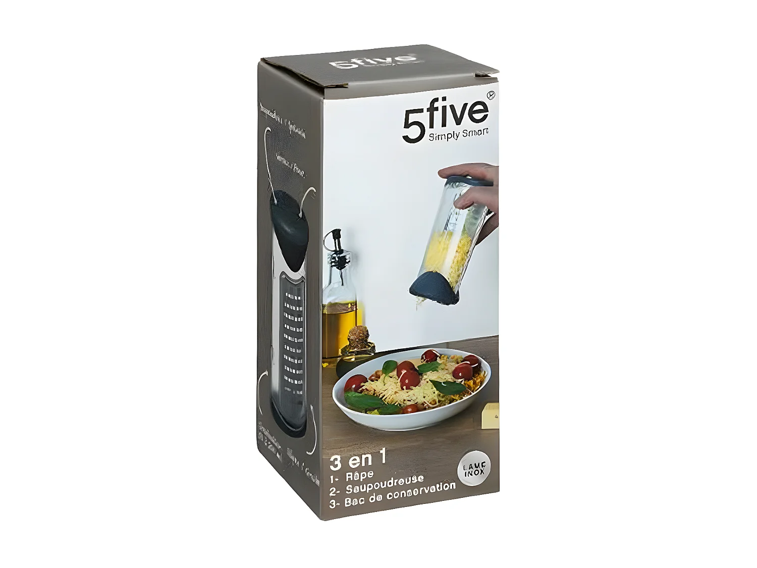 Râpe à Légumes & Boitier "Dogos" 15cm Gris