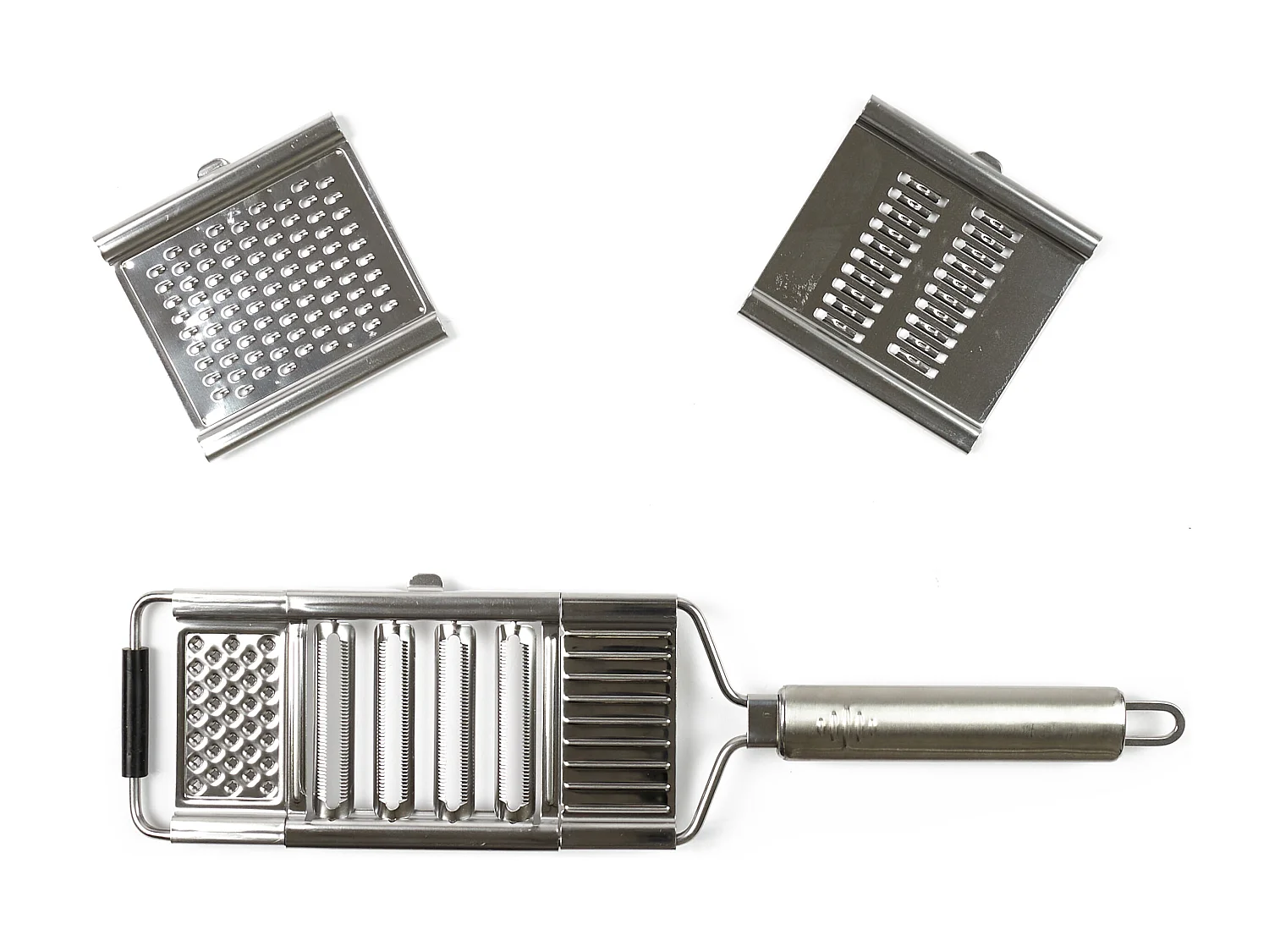 Rape A Legumes Avec 3 Lames Amovibles Argent