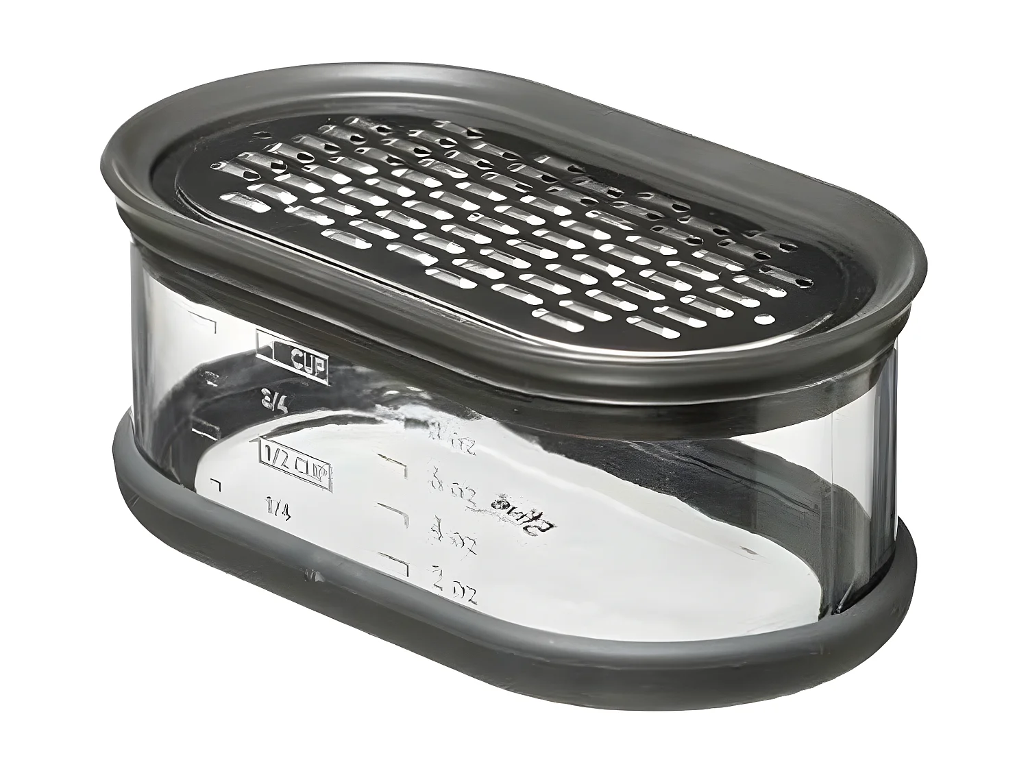 Râpe & Boîte de Récupération "2 Faces" 14cm Gris