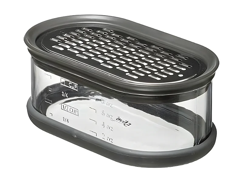 Râpe & Boîte de Récupération "2 Faces" 14cm Gris