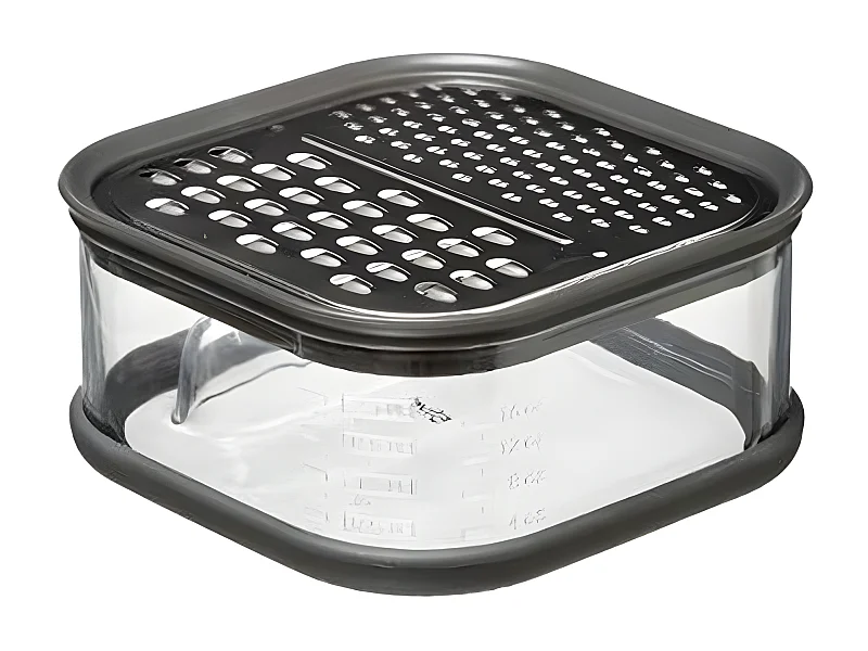 Râpe & Boîte de Récupération "2 Faces" 13cm Gris