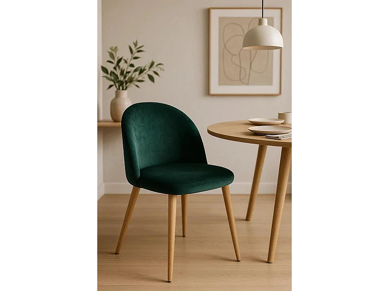 Sillas Comedor - Silla Vint Terciopelo - Verde