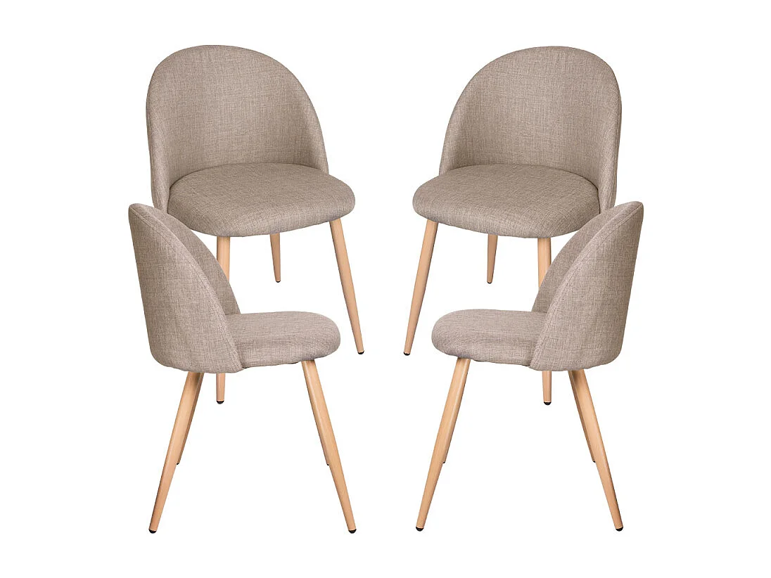 Packs Sillas Comedor - Pack 4 Sillas Vint Tela - Beige