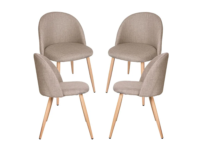 Packs Sillas Comedor - Pack 4 Sillas Vint Tela - Beige