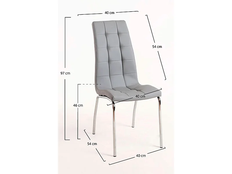 Sillas Comedor - Silla Liam - Gris claro
